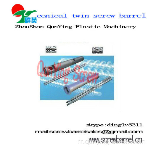 Double Twin vis conique barils pour Machine